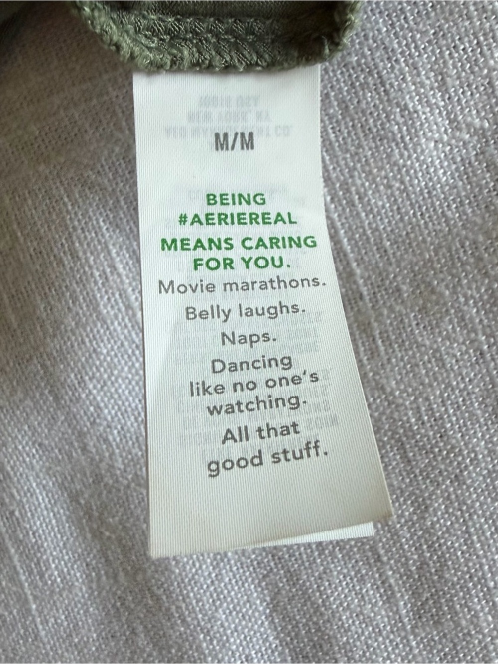 Aerie Ruffle Pajama Set Womens M Green Jersey Button Front Short Sleeve Lounge - Picture 6 of 7